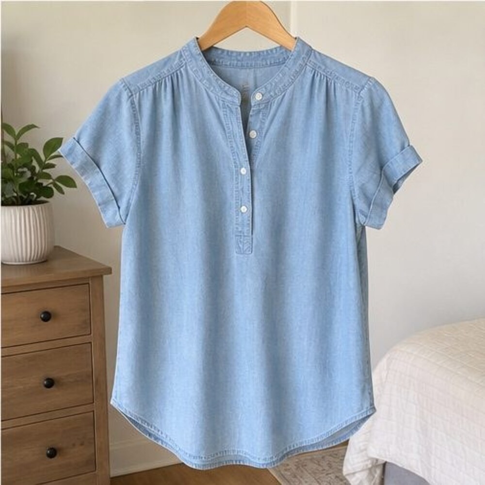 Emerald Button Blouse